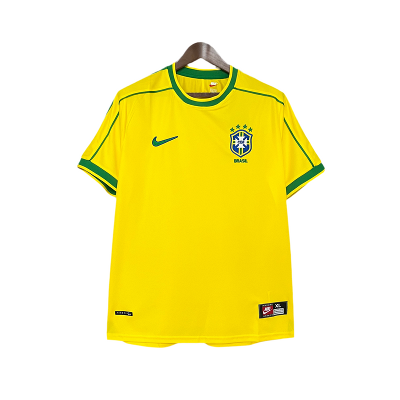 Brésil 1998 I Domicile Maillot - Version Rétro | Livraison Gratuite + Porte-clés Offert