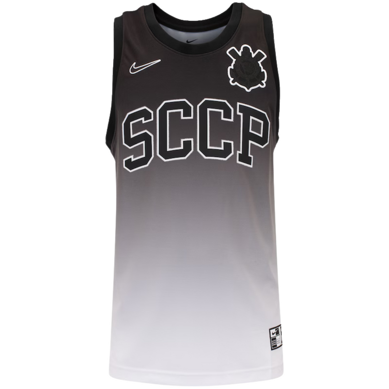 Regata Corinthians Preto e Branco 25/26 Supporter
