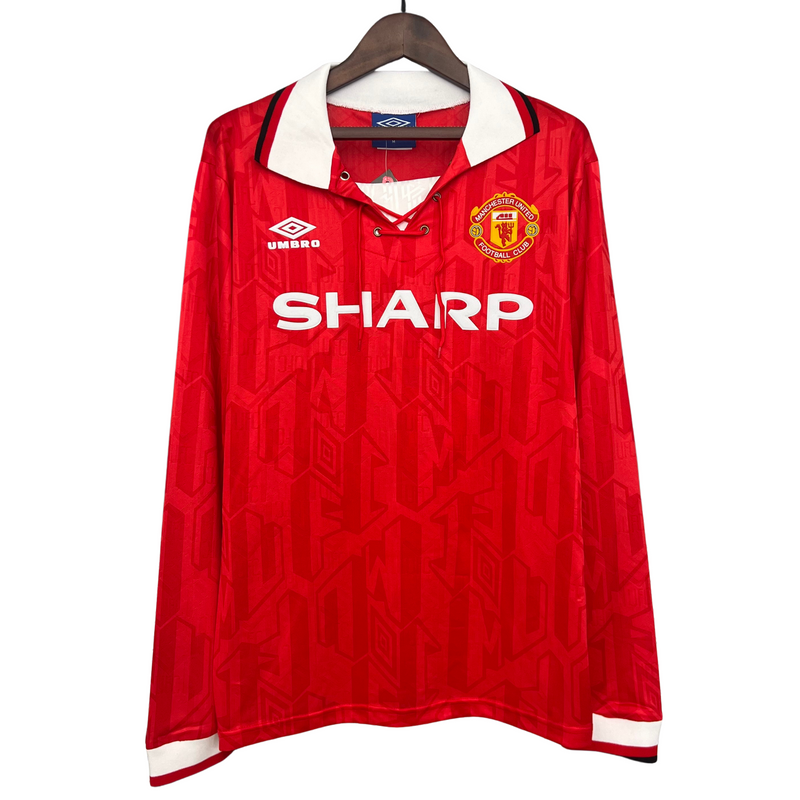 Maillot Manchester United I 92/94 Rétro Manches Longues