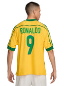 Brésil 1998 I Domicile Maillot Retro - RONALDO 9