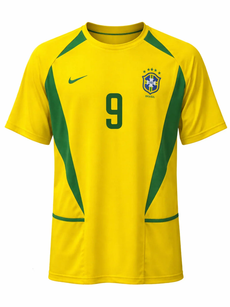 Brésil 2002 I Domicile Maillot Retro - Ronaldo