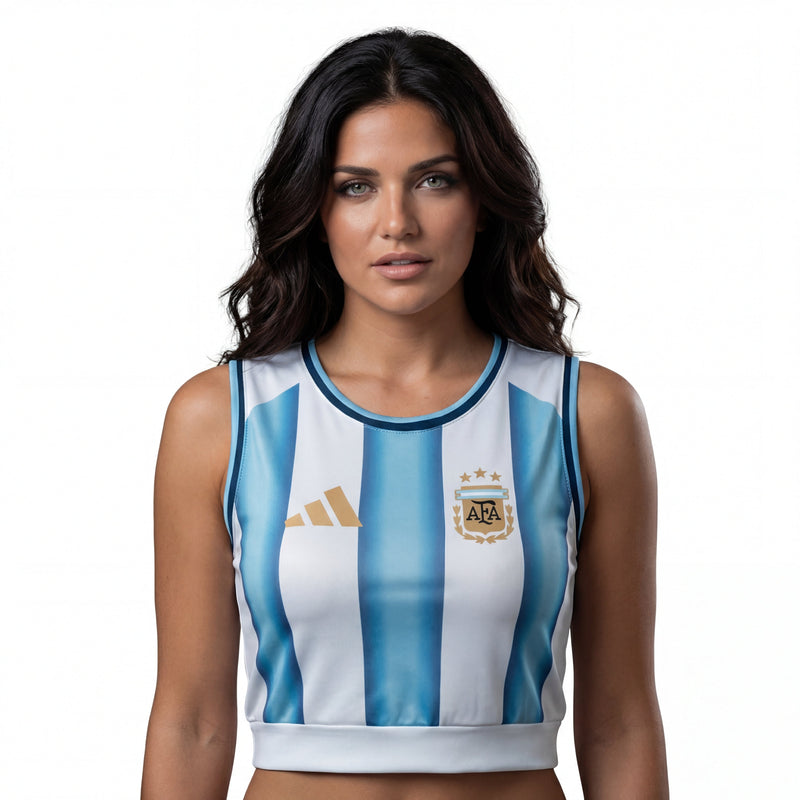 Crop Top Argentine 2026 Domicile | Livraison Gratuite + Porte-clés Offert