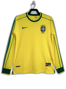 Brésil 1998 I Domicile Maillot - Long Sleeve Version Rétro | Livraison Gratuite + Porte-clés Offert