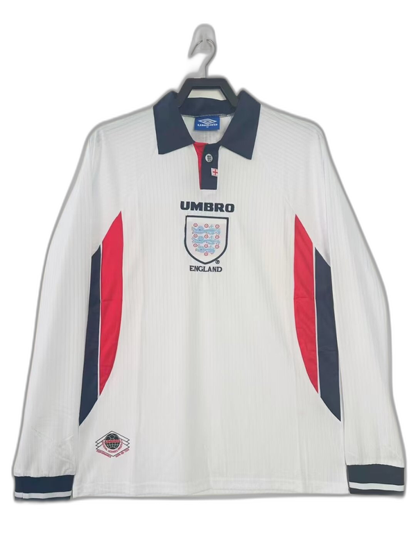 Angleterre 1998 I Domicile Maillot - Long Sleeve Version Rétro | Livraison Gratuite + Porte-clés Offert