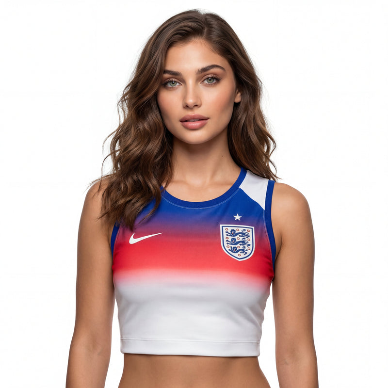 Crop Top Inglaterra 25/26 Domicile | Livraison Gratuite + Porte-clés Offert