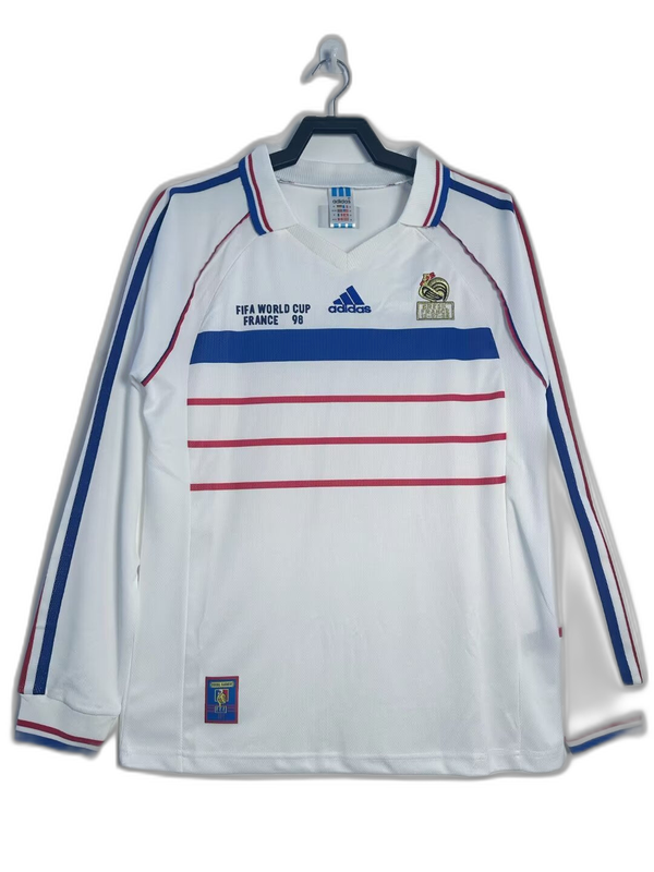 France 1998 Maillot - Long Sleeve Version Rétro | Livraison Gratuite + Porte-clés Offert