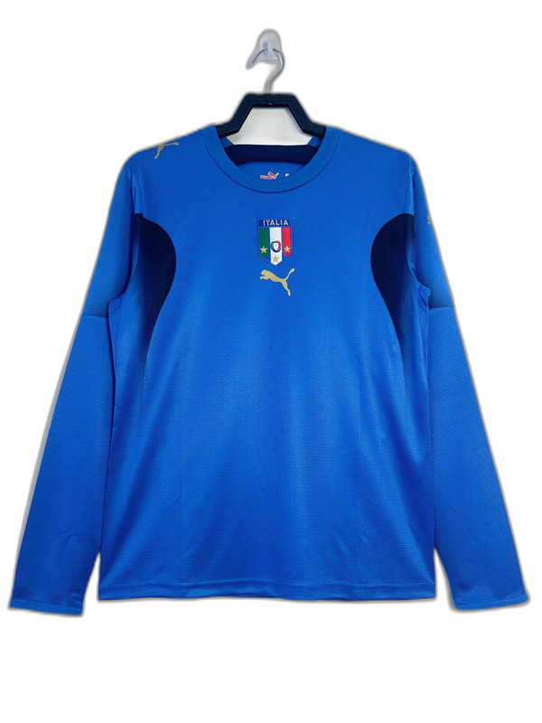 Italie 2006 I Domicile Maillot - Long Sleeve Version Rétro | Livraison Gratuite + Porte-clés Offert