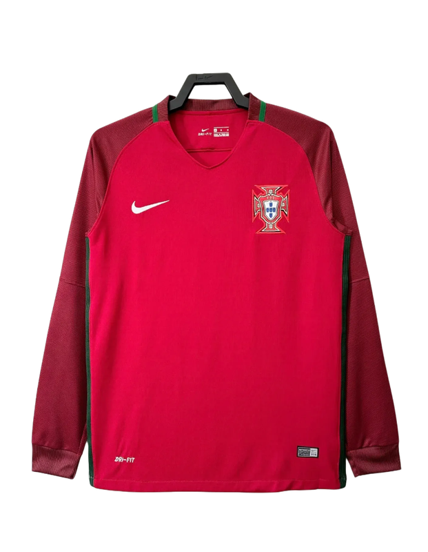 Portugal 2016 I Domicile Maillot - Long Sleeve Version Rétro | Livraison Gratuite + Porte-clés Offert