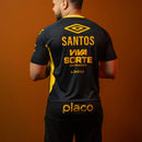 Santos Training 2025 All Sponsors Black/Yellow - Maillot | Livraison Gratuite + Porte-clés Offert