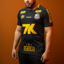 Santos Training 2025 All Sponsors Black/Yellow - Maillot | Livraison Gratuite + Porte-clés Offert