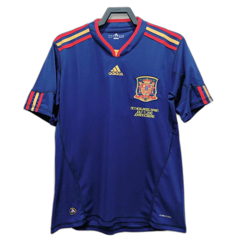 Espagne 2010 World Cup Final II Extérieur Maillot - Version Rétro | Livraison Gratuite + Porte-clés Offert