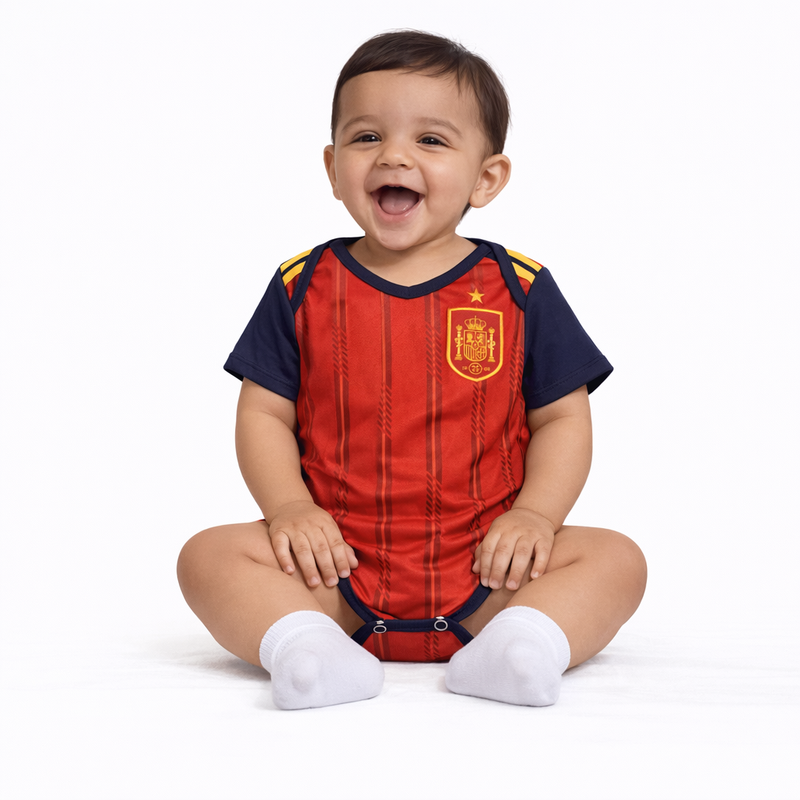 Body Baby Espagne 2026 - World Cup 2026 | Livraison Gratuite + Porte-clés Offert |  Frete Grátis + Chaveiro Grátis